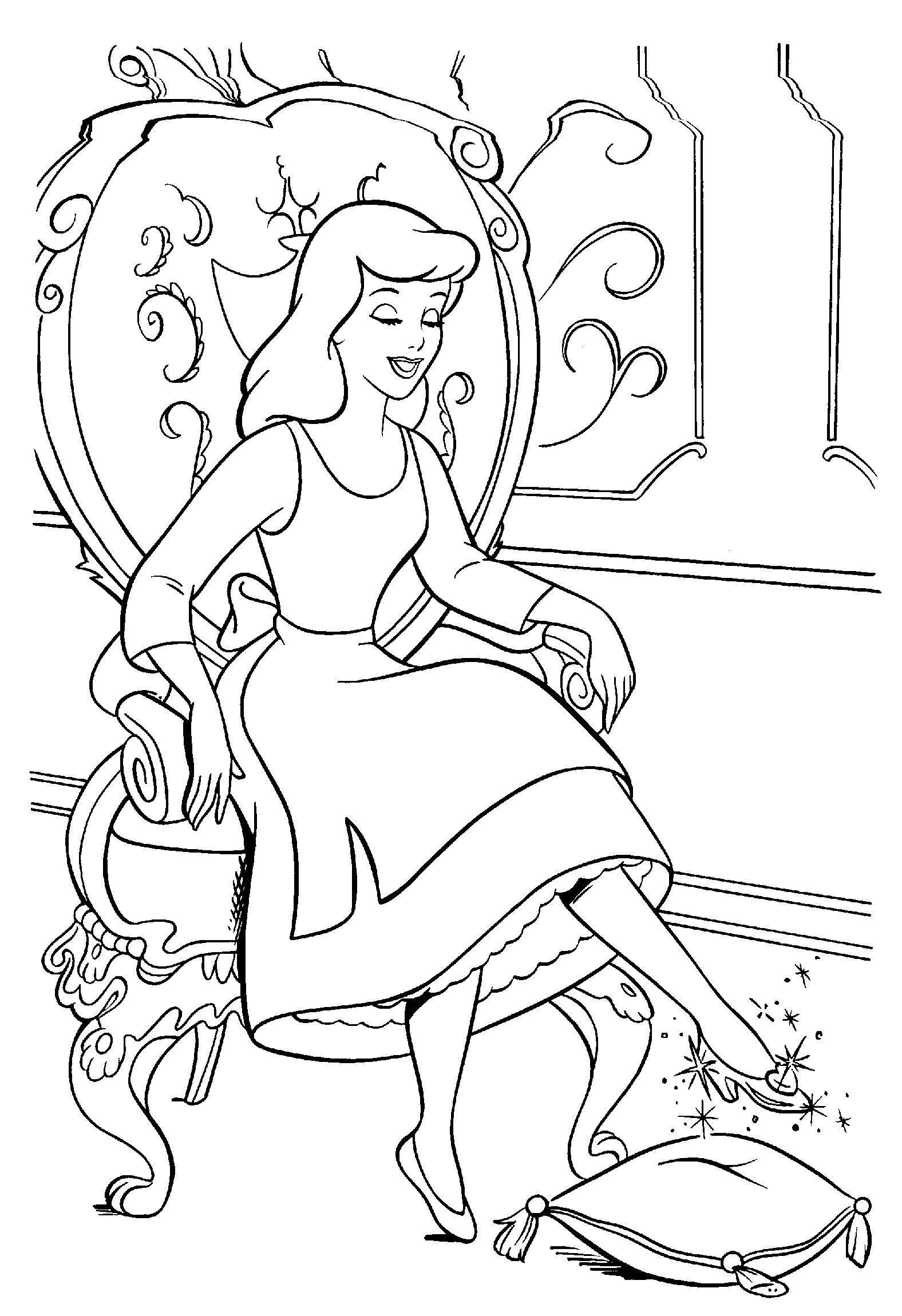 Dibujo para colorear: Cinderella (Películas de animación) #129559 - Dibujos para Colorear e Imprimir Gratis