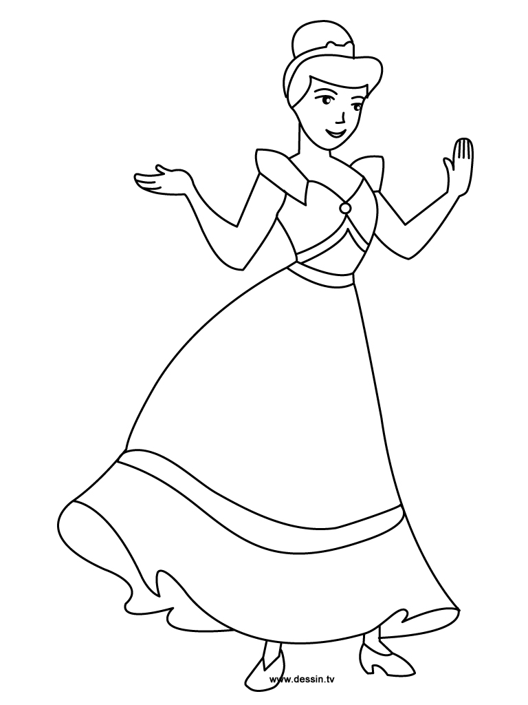 Dibujo para colorear: Cinderella (Películas de animación) #129572 - Dibujos para Colorear e Imprimir Gratis