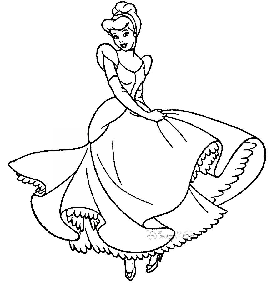 Dibujo para colorear: Cinderella (Películas de animación) #129574 - Dibujos para Colorear e Imprimir Gratis