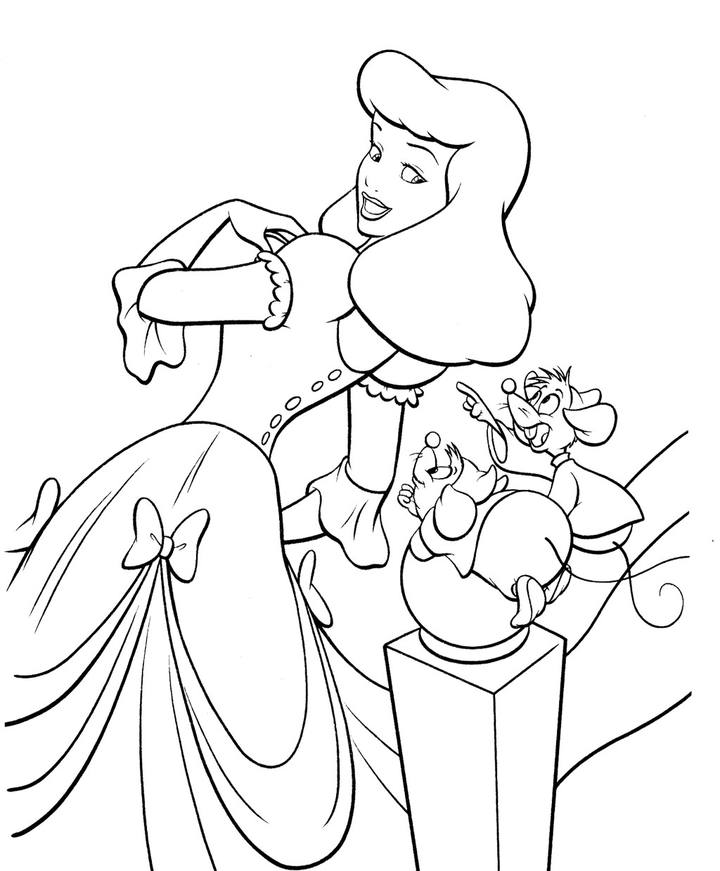 Dibujo para colorear: Cinderella (Películas de animación) #129576 - Dibujos para Colorear e Imprimir Gratis