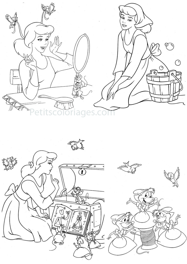 Dibujo para colorear: Cinderella (Películas de animación) #129579 - Dibujos para Colorear e Imprimir Gratis