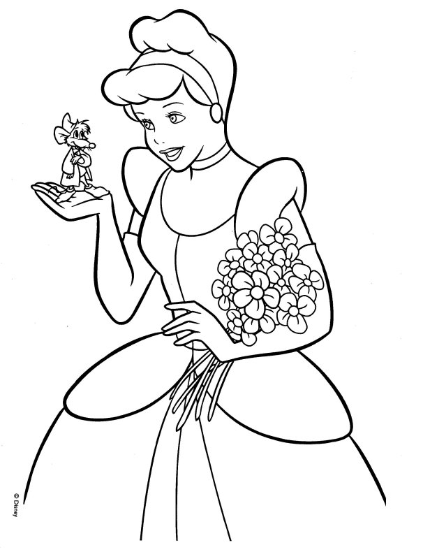 Dibujo para colorear: Cinderella (Películas de animación) #129581 - Dibujos para Colorear e Imprimir Gratis