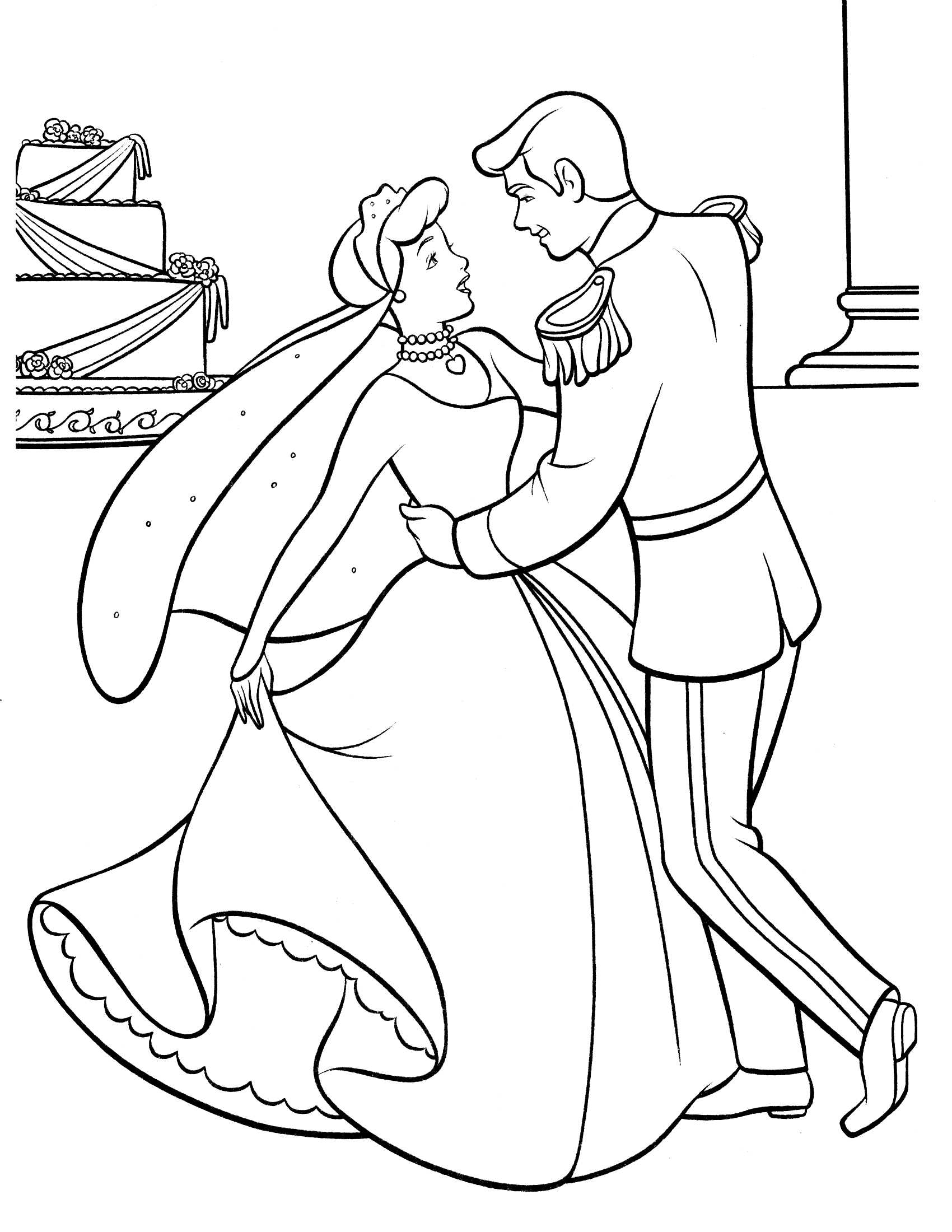 Dibujo para colorear: Cinderella (Películas de animación) #129589 - Dibujos para Colorear e Imprimir Gratis