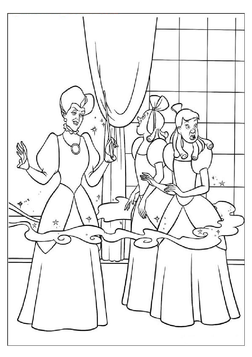 Dibujo para colorear: Cinderella (Películas de animación) #129596 - Dibujos para Colorear e Imprimir Gratis