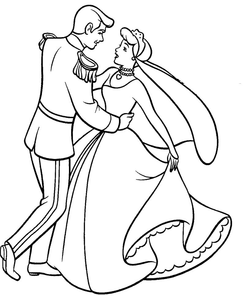 Dibujo para colorear: Cinderella (Películas de animación) #129609 - Dibujos para Colorear e Imprimir Gratis