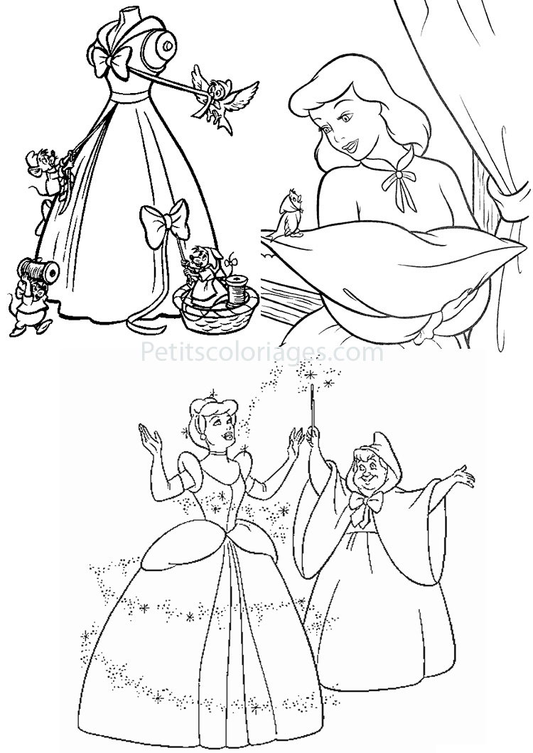 Dibujo para colorear: Cinderella (Películas de animación) #129623 - Dibujos para Colorear e Imprimir Gratis