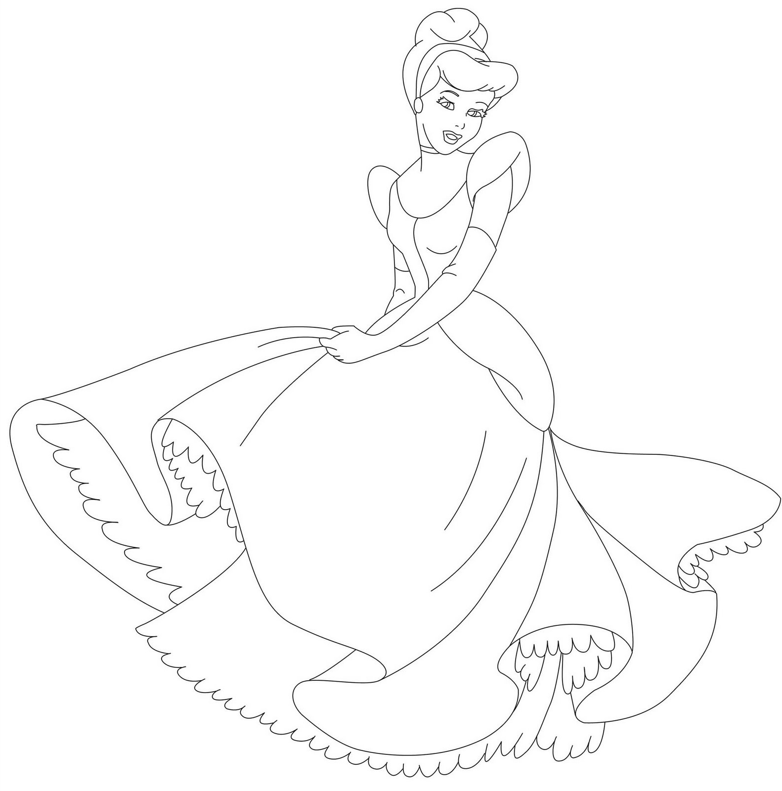 Dibujo para colorear: Cinderella (Películas de animación) #129636 - Dibujos para Colorear e Imprimir Gratis