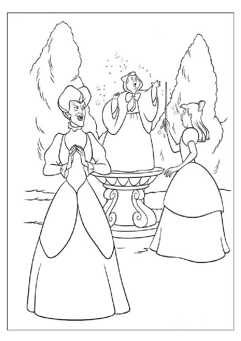 Dibujo para colorear: Cinderella (Películas de animación) #129650 - Dibujos para Colorear e Imprimir Gratis
