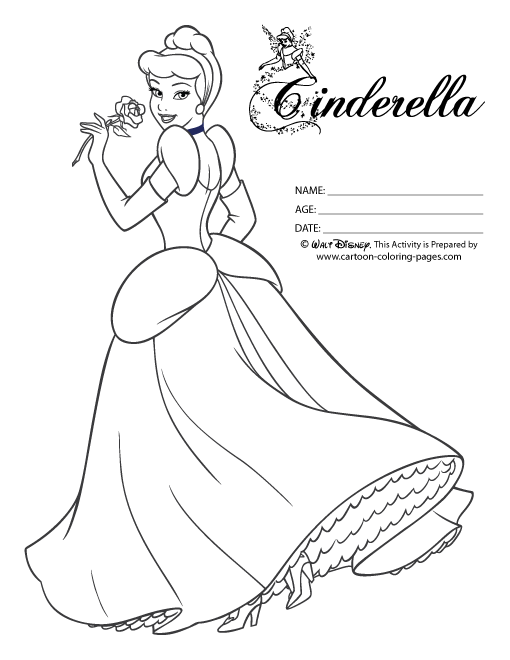 Dibujo para colorear: Cinderella (Películas de animación) #129657 - Dibujos para Colorear e Imprimir Gratis