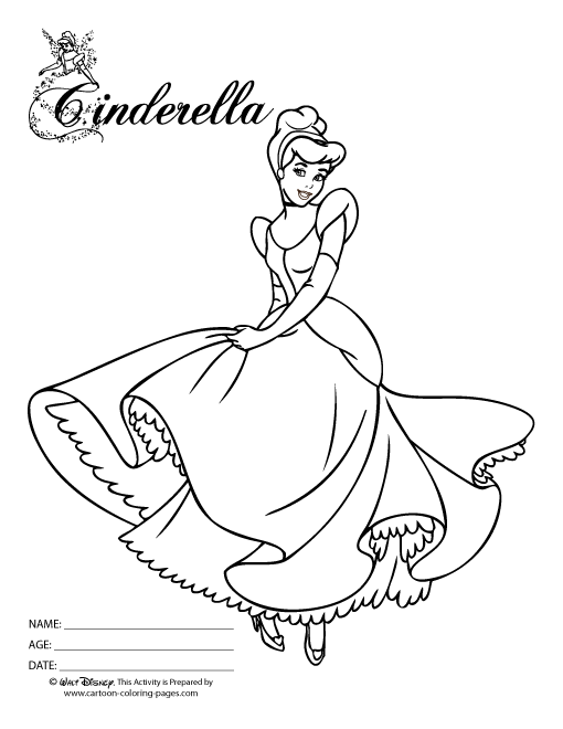 Dibujo para colorear: Cinderella (Películas de animación) #129680 - Dibujos para Colorear e Imprimir Gratis