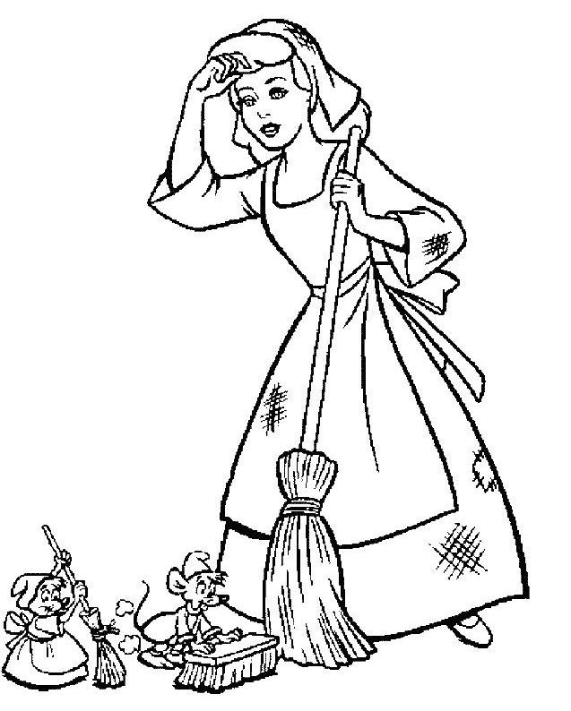 Dibujo para colorear: Cinderella (Películas de animación) #129688 - Dibujos para Colorear e Imprimir Gratis