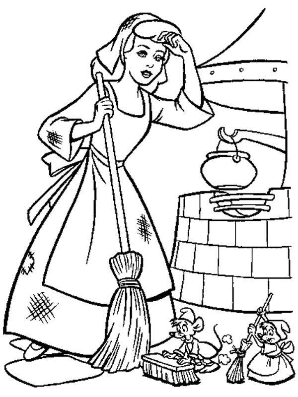 Dibujo para colorear: Cinderella (Películas de animación) #129693 - Dibujos para Colorear e Imprimir Gratis