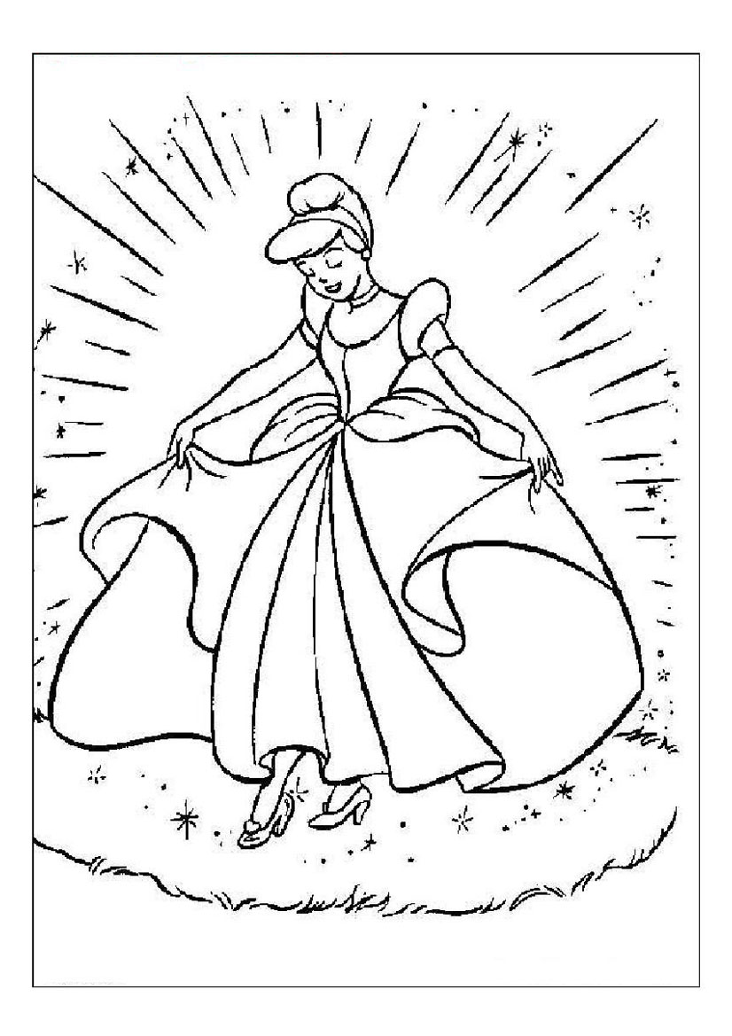 Dibujo para colorear: Cinderella (Películas de animación) #129701 - Dibujos para Colorear e Imprimir Gratis