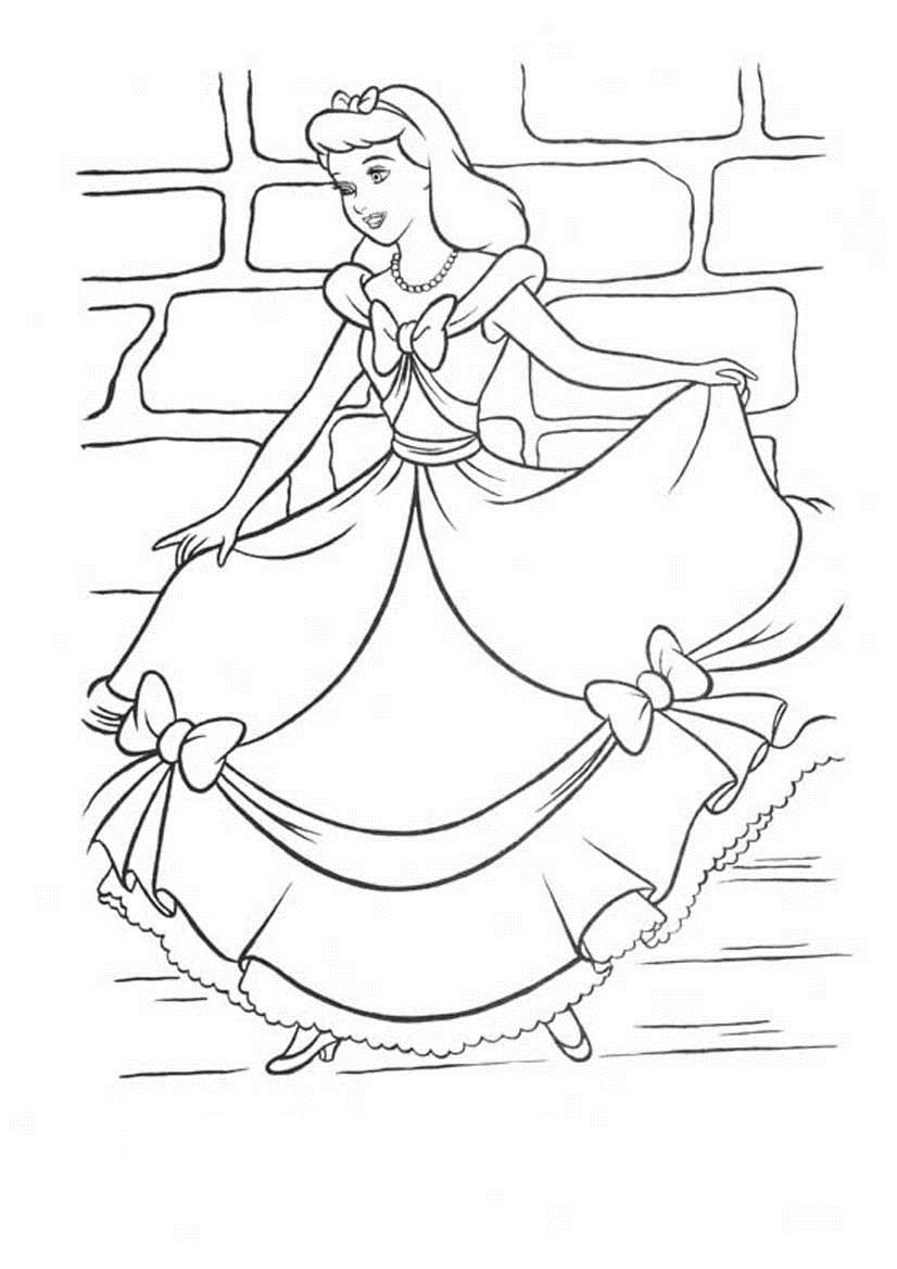 Dibujo para colorear: Cinderella (Películas de animación) #129726 - Dibujos para Colorear e Imprimir Gratis