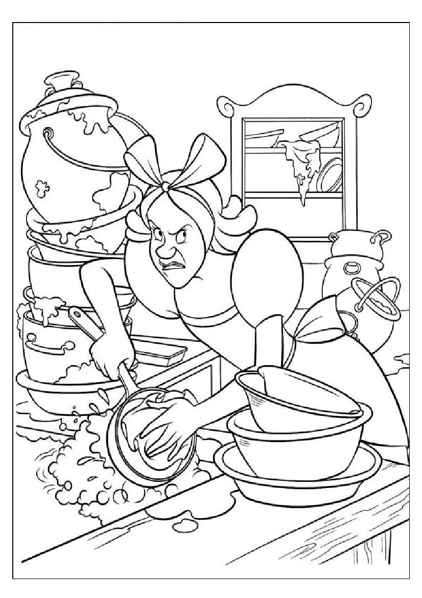 Dibujo para colorear: Cinderella (Películas de animación) #129746 - Dibujos para Colorear e Imprimir Gratis