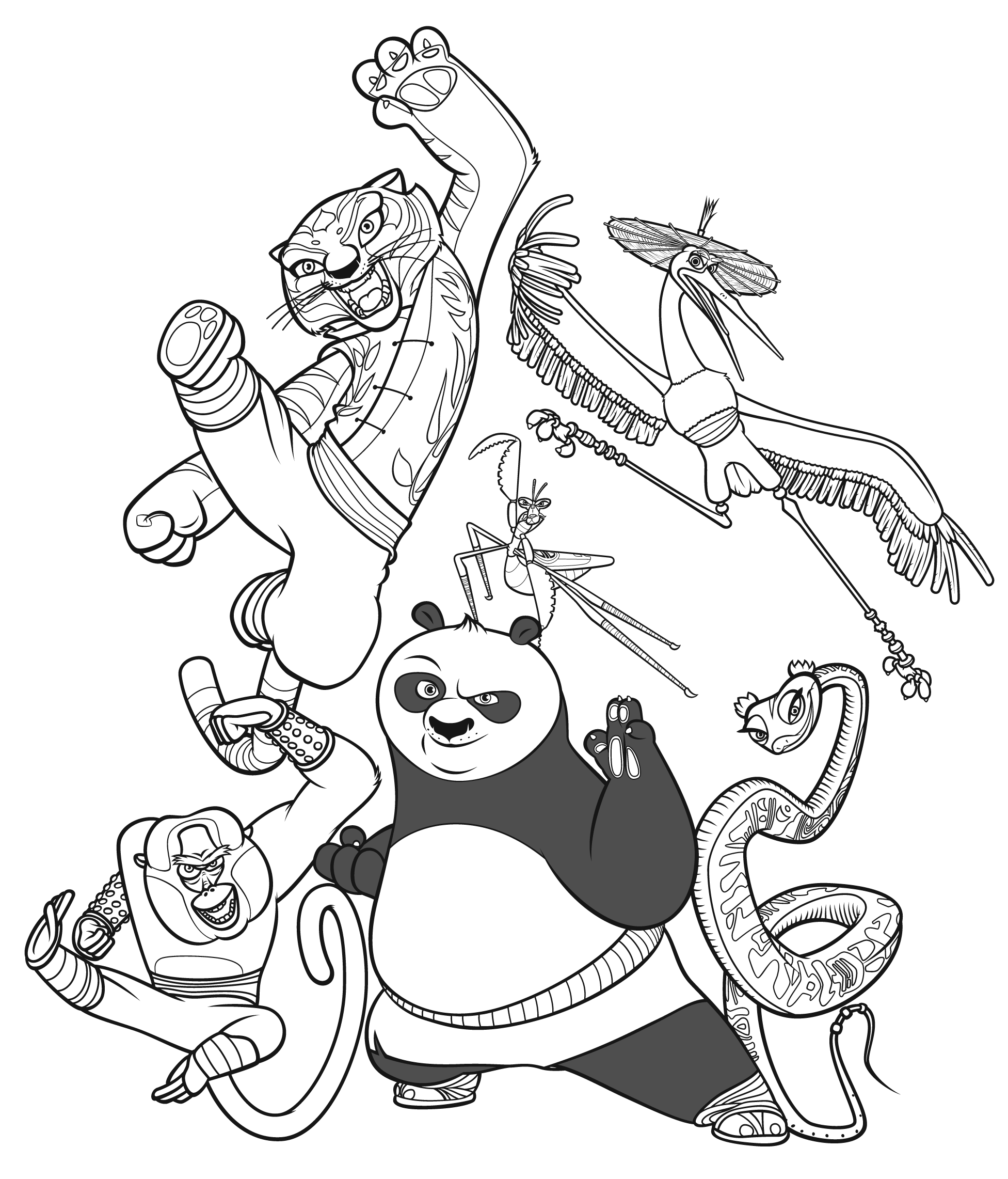 Dibujo para colorear: Kung Fu Panda (Películas de animación) #73332 - Dibujos para Colorear e Imprimir Gratis