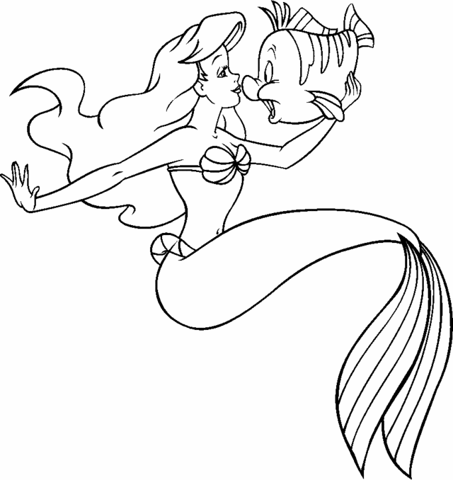 Dibujo para colorear: La Sirenita (Películas de animación) #127261 - Dibujos para Colorear e Imprimir Gratis