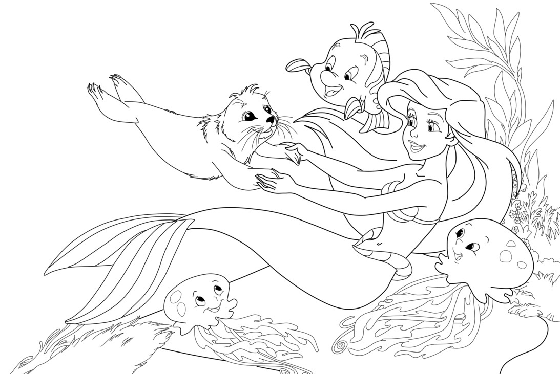 Dibujo para colorear: La Sirenita (Películas de animación) #127294 - Dibujos para Colorear e Imprimir Gratis