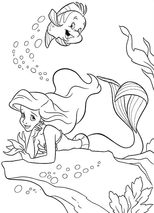 Dibujo para colorear: La Sirenita (Películas de animación) #127314 - Dibujos para Colorear e Imprimir Gratis