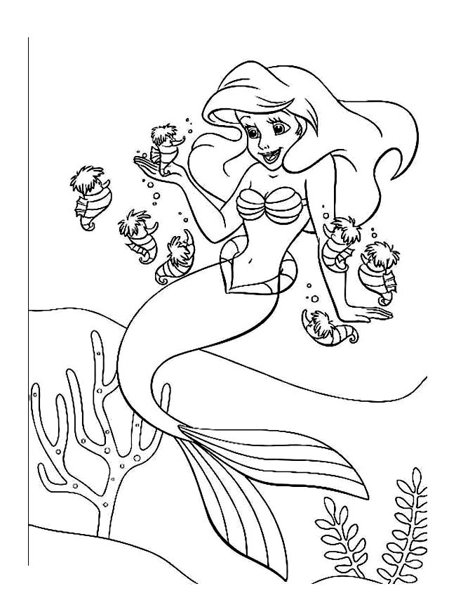 Dibujo para colorear: La Sirenita (Películas de animación) #127349 - Dibujos para Colorear e Imprimir Gratis