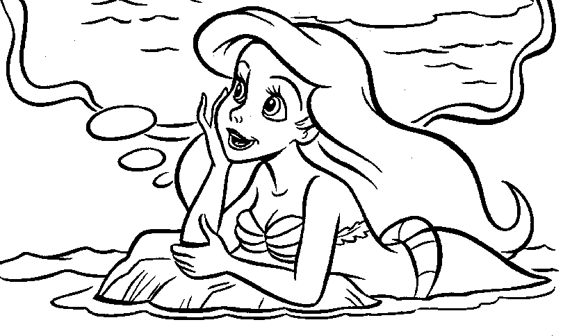 Dibujo para colorear: La Sirenita (Películas de animación) #127465 - Dibujos para Colorear e Imprimir Gratis