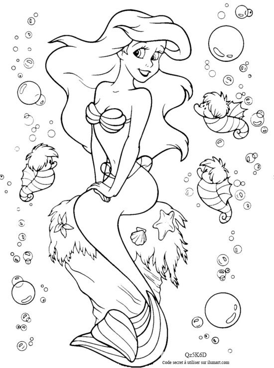 Dibujo para colorear: La Sirenita (Películas de animación) #127475 - Dibujos para Colorear e Imprimir Gratis