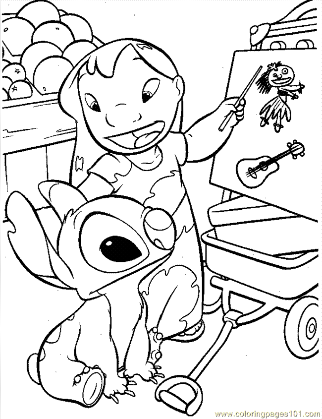 Dibujo para colorear: Lilo & Stitch (Películas de animación) #44919 - Dibujos para Colorear e Imprimir Gratis