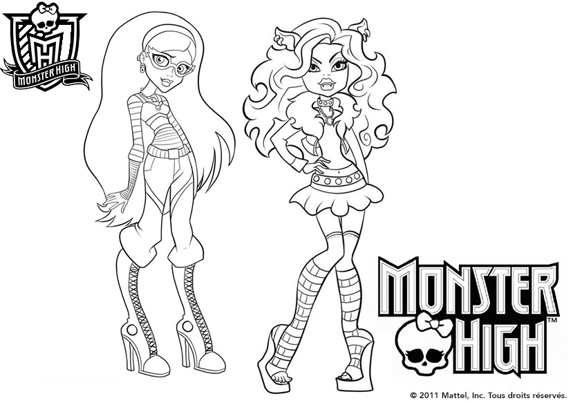 Dibujo para colorear: Monster High (Películas de animación) #24860 - Dibujos para Colorear e Imprimir Gratis