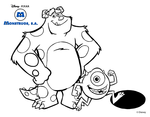 Dibujo para colorear: Monsters Inc. (Películas de animación) #132369 - Dibujos para Colorear e Imprimir Gratis