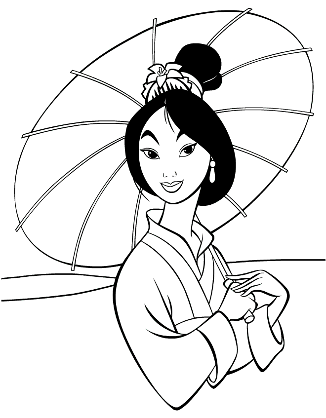 Dibujo para colorear: Mulan (Películas de animación) #133611 - Dibujos para Colorear e Imprimir Gratis