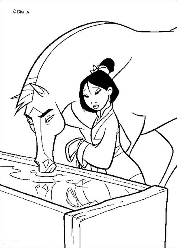 Dibujo para colorear: Mulan (Películas de animación) #133626 - Dibujos para Colorear e Imprimir Gratis