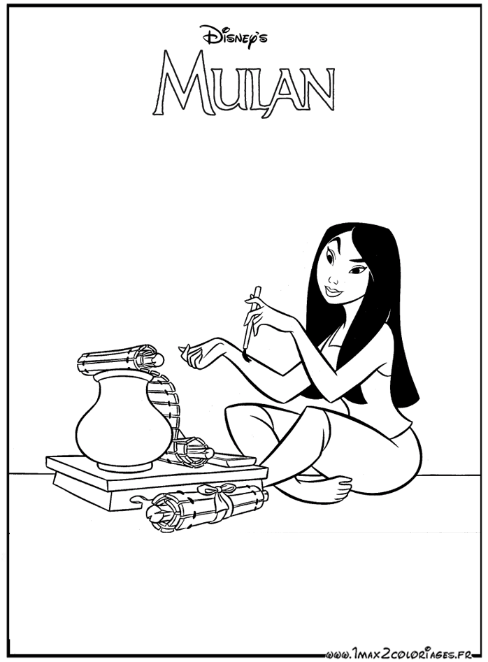 Dibujo para colorear: Mulan (Películas de animación) #133628 - Dibujos para Colorear e Imprimir Gratis