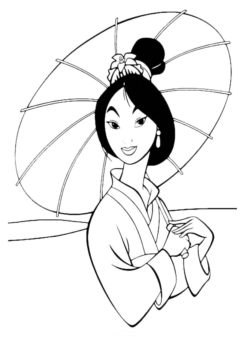 Dibujo para colorear: Mulan (Películas de animación) #133674 - Dibujos para Colorear e Imprimir Gratis