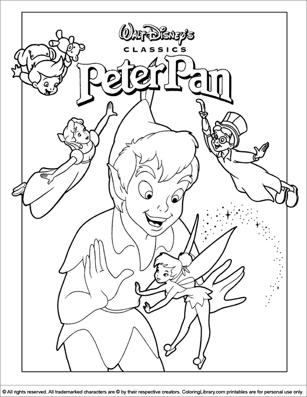Dibujo para colorear: Peter Pan (Películas de animación) #129007 - Dibujos para Colorear e Imprimir Gratis