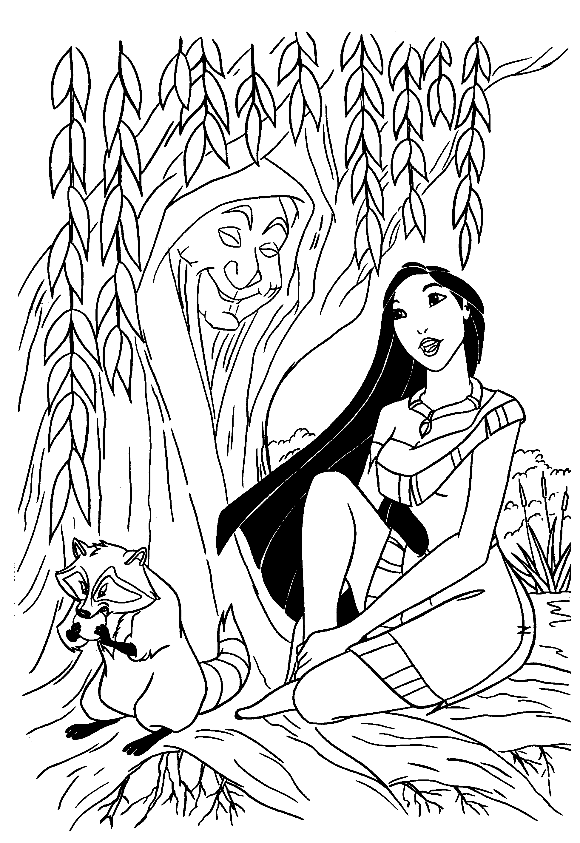 Dibujo para colorear: Pocahontas (Películas de animación) #131329 - Dibujos para Colorear e Imprimir Gratis