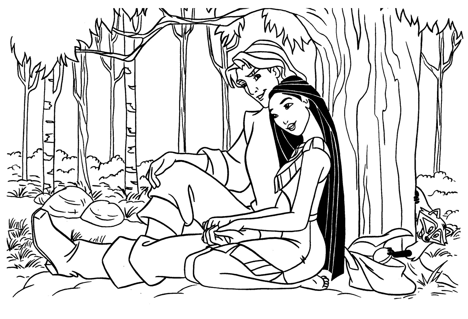 Dibujo para colorear: Pocahontas (Películas de animación) #131336 - Dibujos para Colorear e Imprimir Gratis