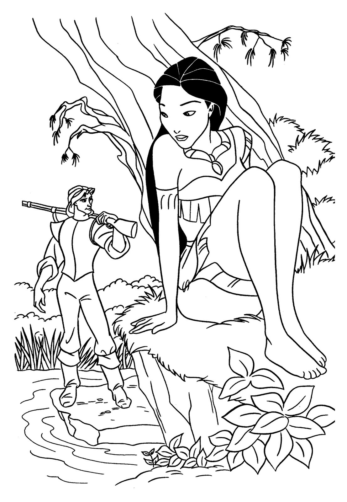 Dibujo para colorear: Pocahontas (Películas de animación) #131338 - Dibujos para Colorear e Imprimir Gratis