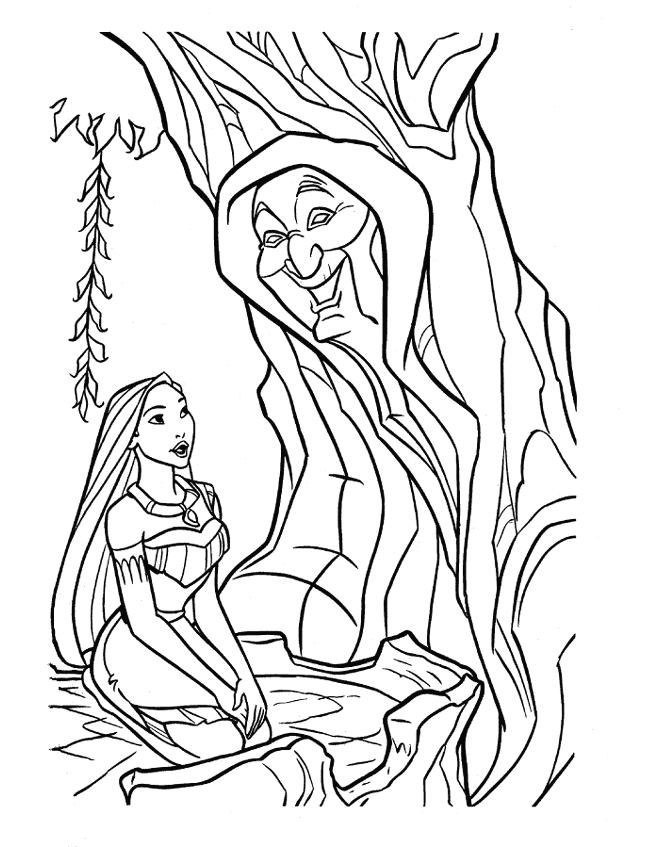 Dibujo para colorear: Pocahontas (Películas de animación) #131349 - Dibujos para Colorear e Imprimir Gratis