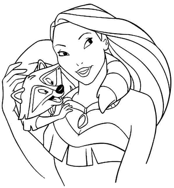 Dibujo para colorear: Pocahontas (Películas de animación) #131352 - Dibujos para Colorear e Imprimir Gratis