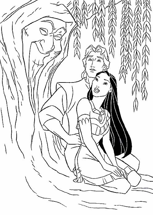 Dibujo para colorear: Pocahontas (Películas de animación) #131353 - Dibujos para Colorear e Imprimir Gratis