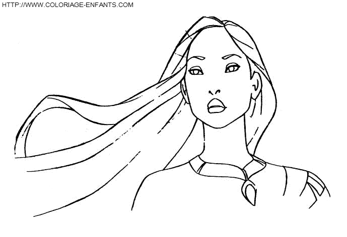 Dibujo para colorear: Pocahontas (Películas de animación) #131359 - Dibujos para Colorear e Imprimir Gratis