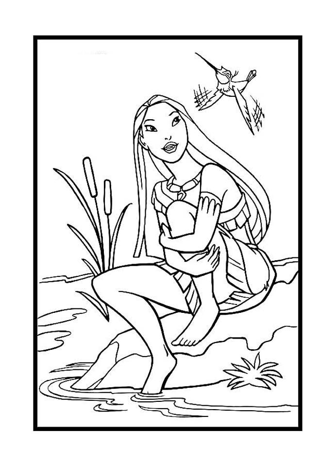 Dibujo para colorear: Pocahontas (Películas de animación) #131374 - Dibujos para Colorear e Imprimir Gratis