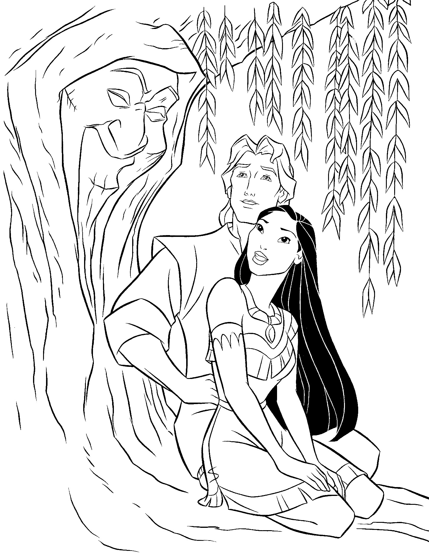 Dibujo para colorear: Pocahontas (Películas de animación) #131378 - Dibujos para Colorear e Imprimir Gratis