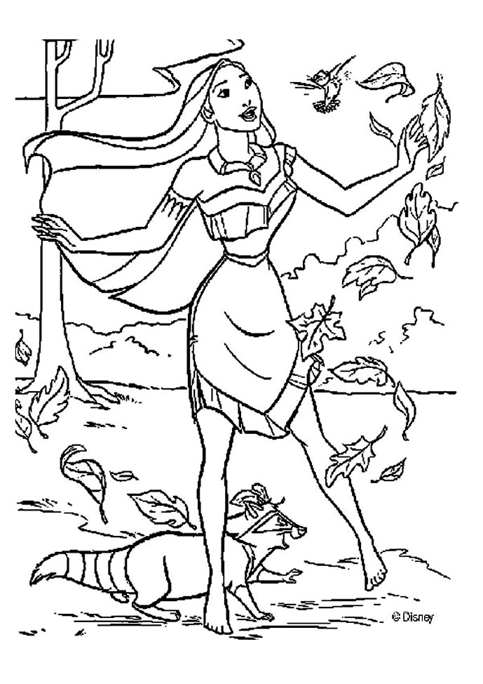 Dibujo para colorear: Pocahontas (Películas de animación) #131379 - Dibujos para Colorear e Imprimir Gratis