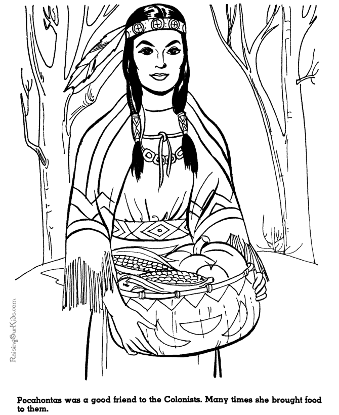 Dibujo para colorear: Pocahontas (Películas de animación) #131380 - Dibujos para Colorear e Imprimir Gratis