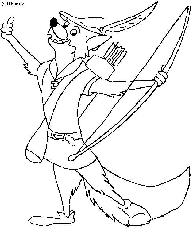 Dibujo para colorear: Robin Hood (Películas de animación) #132986 - Dibujos para Colorear e Imprimir Gratis