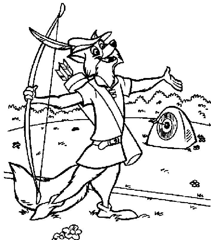 Dibujo para colorear: Robin Hood (Películas de animación) #133078 - Dibujos para Colorear e Imprimir Gratis