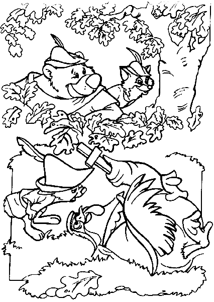 Dibujo para colorear: Robin Hood (Películas de animación) #133159 - Dibujos para Colorear e Imprimir Gratis