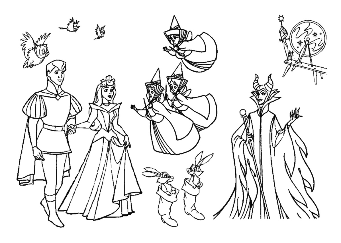 Dibujo para colorear: Sleeping Beauty (Películas de animación) #130772 - Dibujos para Colorear e Imprimir Gratis