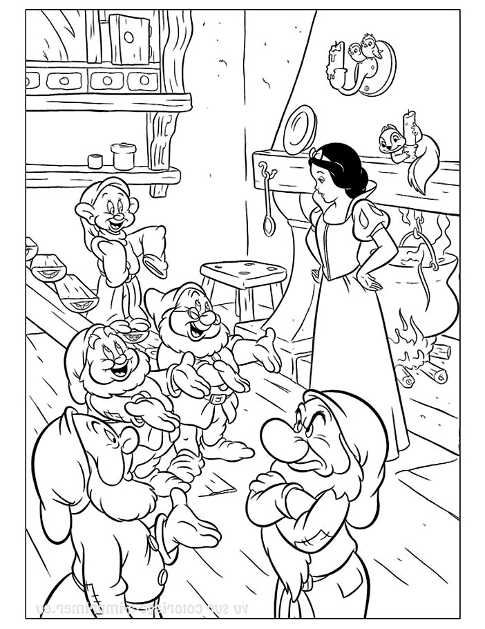 Dibujo para colorear: Snow White and the Seven Dwarfs (Películas de animación) #133831 - Dibujos para Colorear e Imprimir Gratis